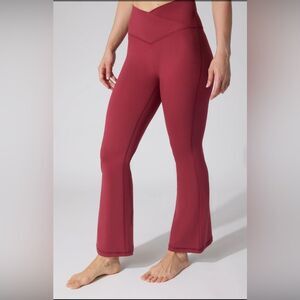 Yogalicious Lux Sophia Flare Leggings in Tibetan Red, Women’s Size Small